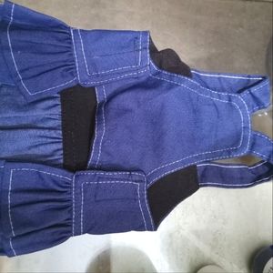 Denim overall dog sundress